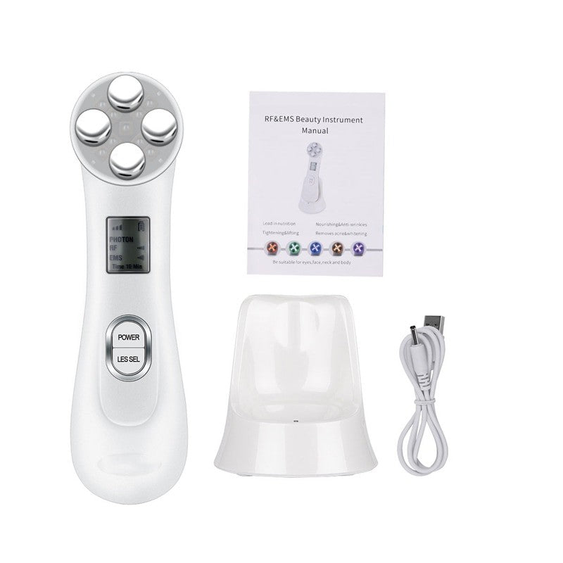 EMS Facial Massager LED Photon Light Wrinkle Removal Skin Lifting Tightening Rejuvenation Hot Treatment Device