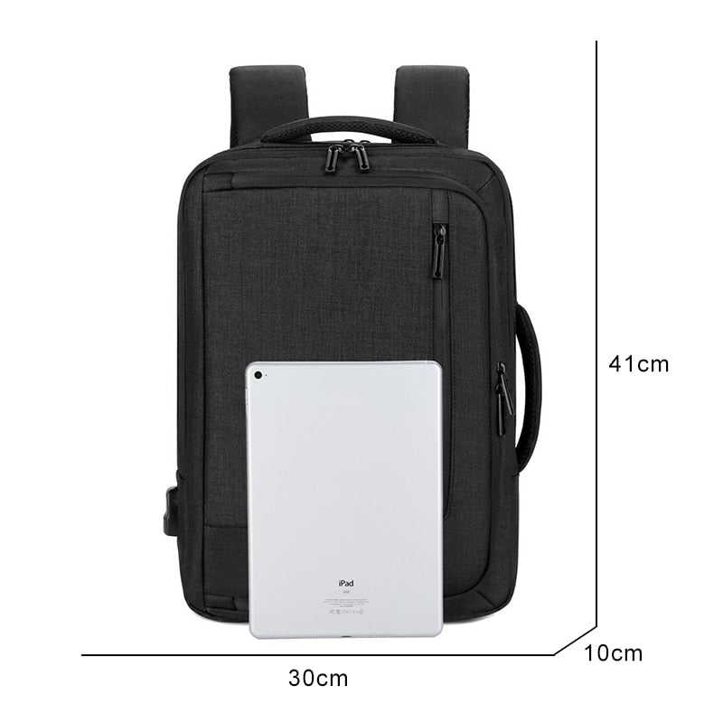 Men's Backpack Trendy Multifunctional Oxford Cloth Laptop Backpack USB Rechargeable Waterproof Business Bag For Man
