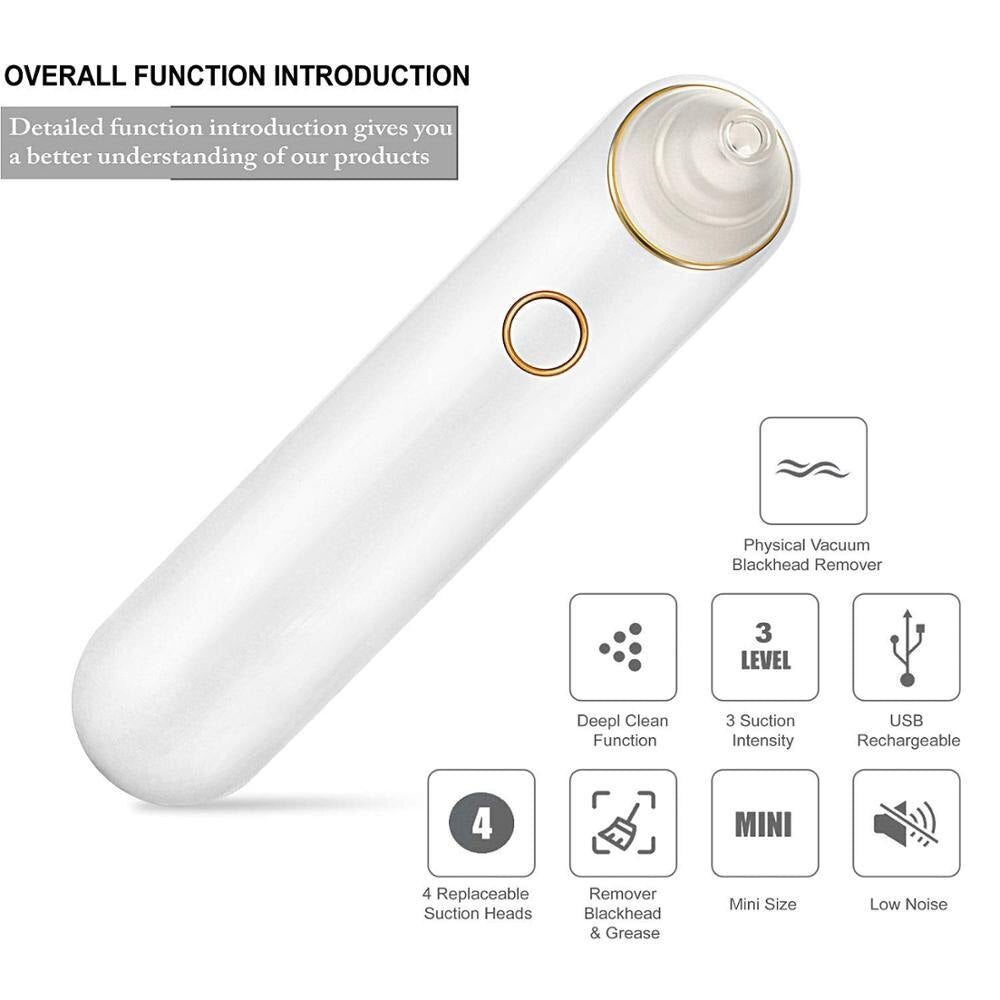 New Technology Multifunctional Vacuum Blackhead Remover Facial Pore Cleaner Dead Skin Comedo and Blackhead Removal Extractor