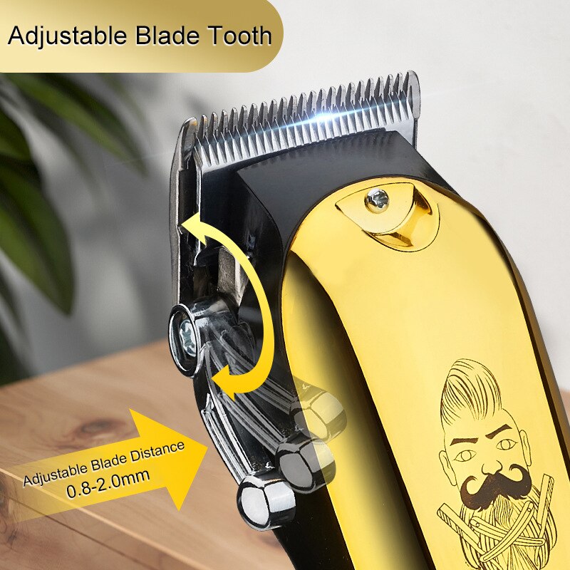 USB Rechargeable Hair Trimmer Men Clippers Baldhead Trimmers Barber Razor Shaver 10W Powerful Motor 6500PRM Hair Styling Tools