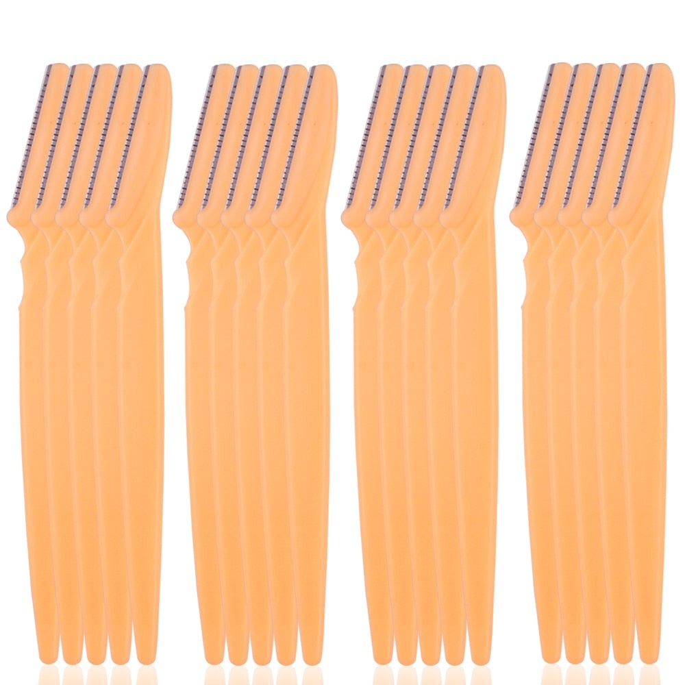 100Pcs Eyebrow Cutting Knife Blades Shaver Women Face Trimmer Hair Removal Eye Brow Cutters Portable Beauty Makeup Tools