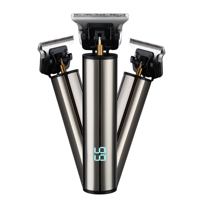 Electric Hair Clipper for Men Wireless Hair Trimmer T Blade USB Rechargeable 0mm Barber Haircut Shaver Machine Digital Display