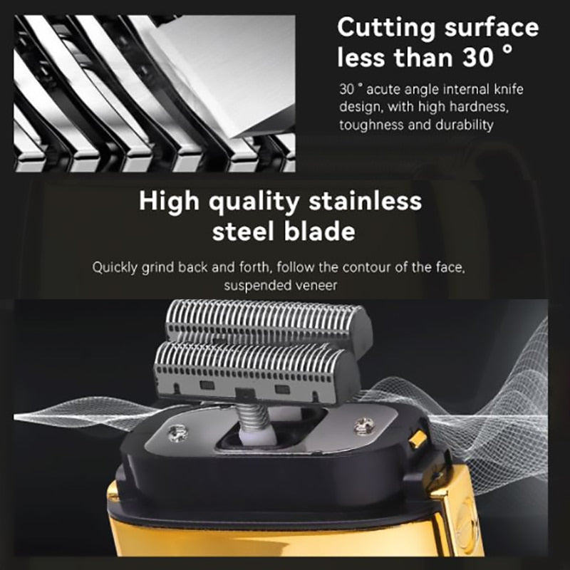 5-speed Electric Shaver for Hair Beard Rechargeable Bald Shaving Machine for Men Fade Finishing Tool Shaper