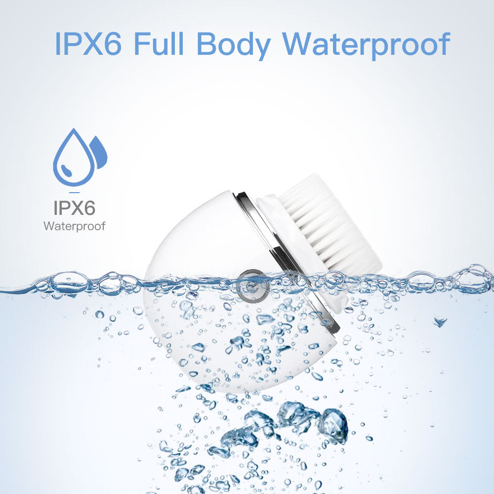 Electric Face Cleansing Brush IPX6 Waterproof Sonic Vibrating Facial Cleanser Deep Blackhead Pore Washing Face Massager