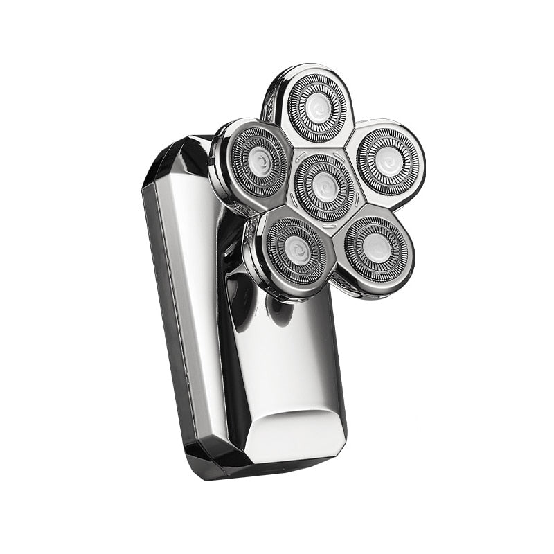 LCD Digital Display Men's Razor 6D Electric Knife Net Shaver Razor Bald Beard Hair Skull Trimmer Beard Shaving Machine Hair Clip