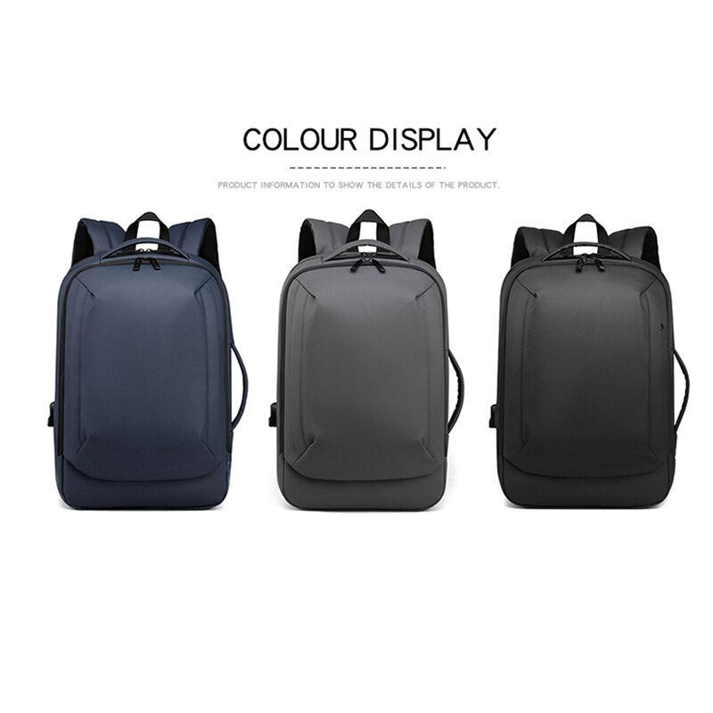 Backpack For Men USB Charging Luxury Urban Business Bag For Laptop 13.3 Inch Multifunctional Anti-theft Black Casual Rucksack