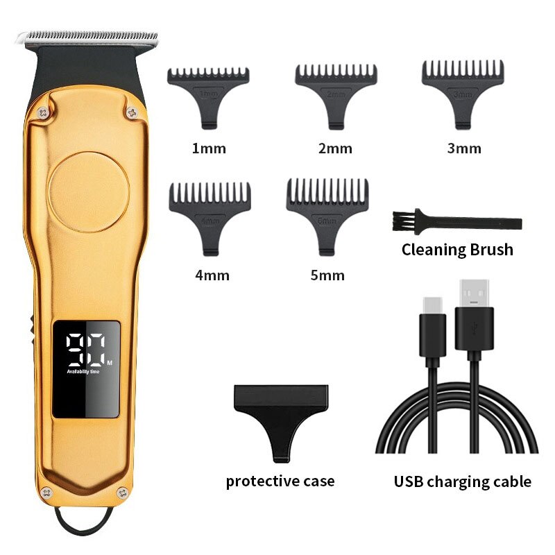Professional Hair Clipper Rechargeable Electric Barber Cutting Machine Beard Trimmer Shaver Razor for Men Hair Cutter