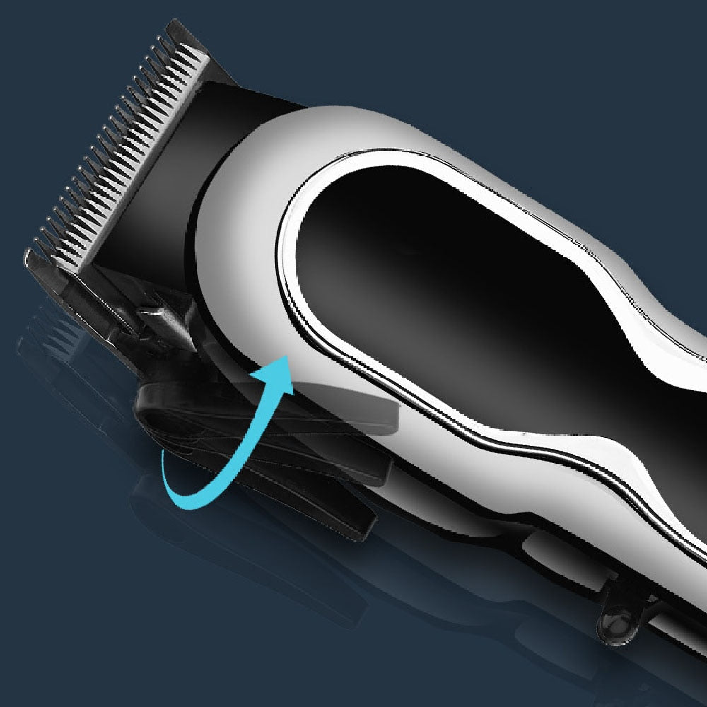 Professional Hair Clipper for Men's Electric Hair Trimmer USB Charge LCD Display Battery Power Adjustable Hair Cutting Machine