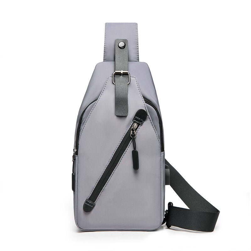 Men's Business Backpacks Crossbody Bags For Men Multi-function Waterproof Bag Male USB Charging Bag Large Capacity Nylon Cloth