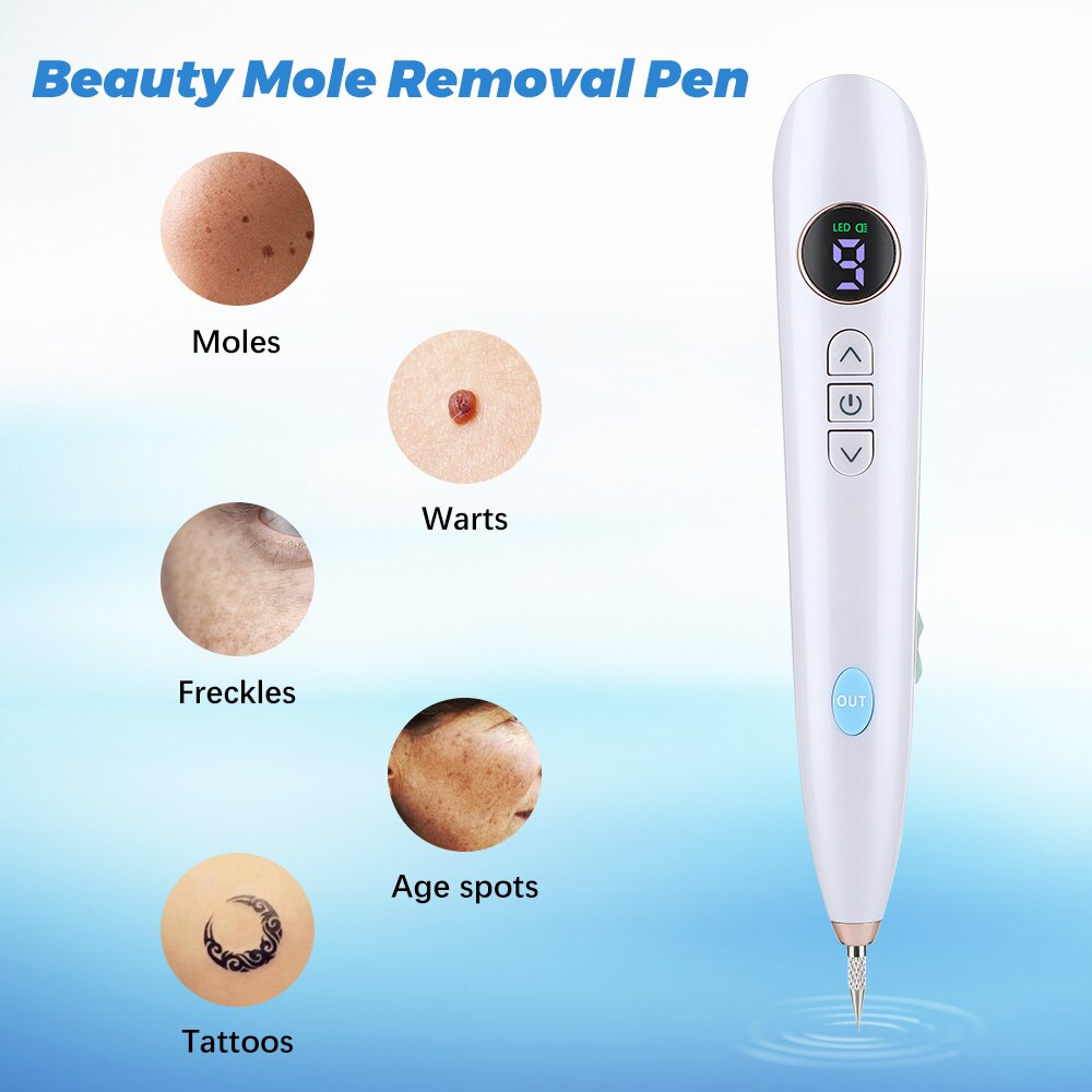 Mole Spot Scanning Pen Needle Light LED Screen 9-speed Tattoo Removal Plasma Pen Beauty Instrument
