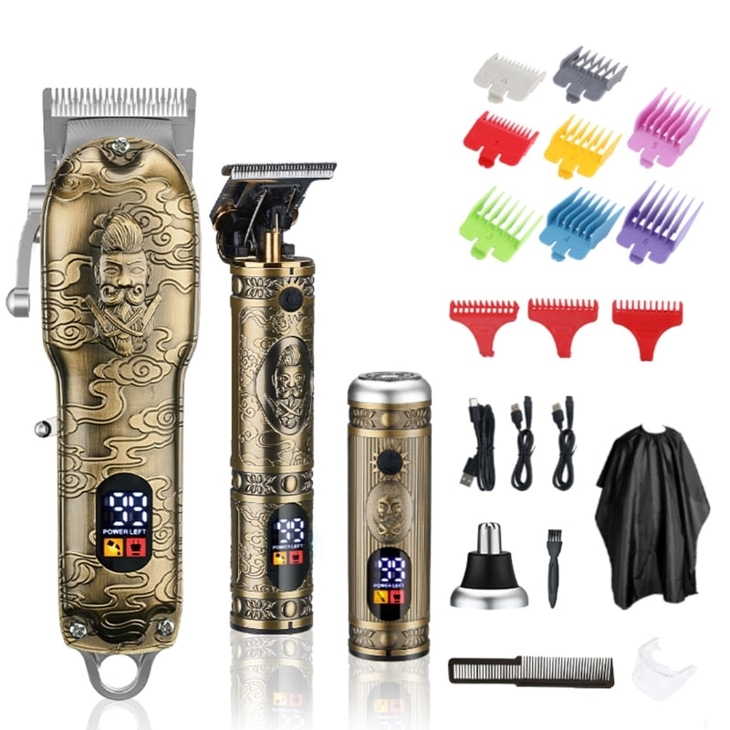 3 In 1 Professional Hair Clipper Hair Trimmer for Men Hair Cut USB Rechargeable