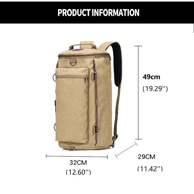 Preppy Style School Backpack  Bookbag  Laptop Computer Backpacks Travel Backpacks Outdoor Sports Cylinder Canvas Backpacks