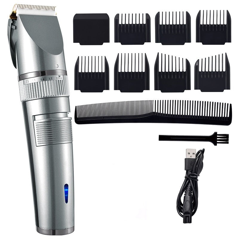 Professional Hair Trimmer Digital USB Rechargeable Hair Clipper for Men Haircut Ceramic Blade Razor Hair Cutter Barber Machine