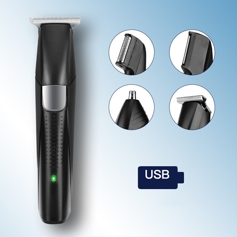 4in1 Hair Trimmer Clipper Cutting Machine for Men Electric Razor Bread Shaver Body Sideburns Trim Nose Ear Device Multifunction