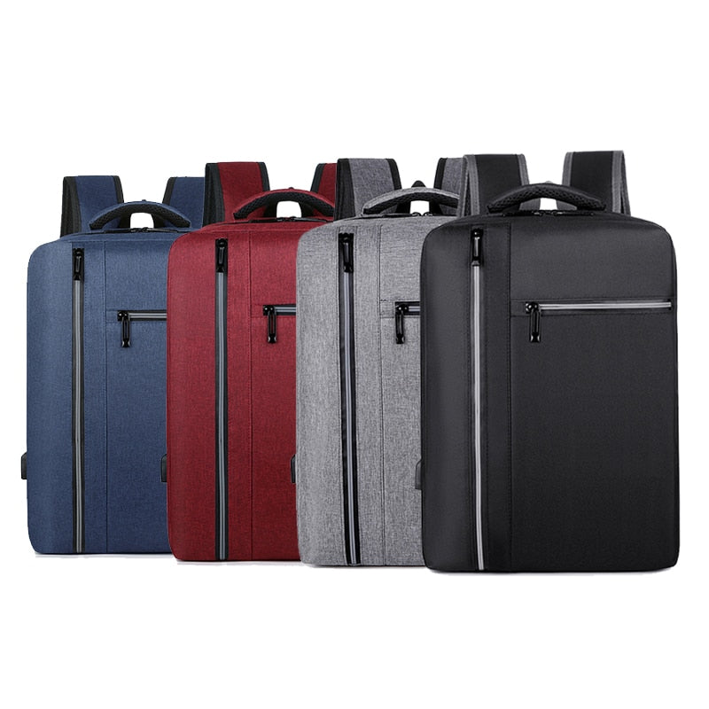 Men's Backpack With USB Charging Bag Waterproof Oxford Cloth Rucksack Male Business Travel Bagpack Reflective Strip Design