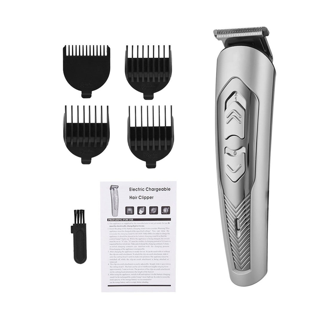 Professional USB Electric Hair Clipper Rechargeable Hair Trimmer Cutting Machine with 4 Length Limit Combs Haircut Beard For Men