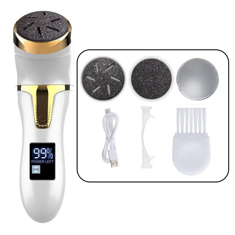 Rechargeable Electric Foot Rasp Electric Pedicure Foot Sander IPX7 Waterproof 2 Speeds to Eliminate Feet Dead Skin and Calluses