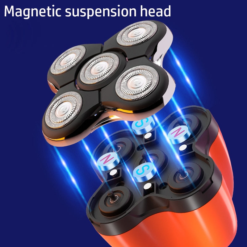 Rechargeable Electric Shaver for Men Washable Facial Beard Electric Razor Foil Bald Head Shaving Machine for Men