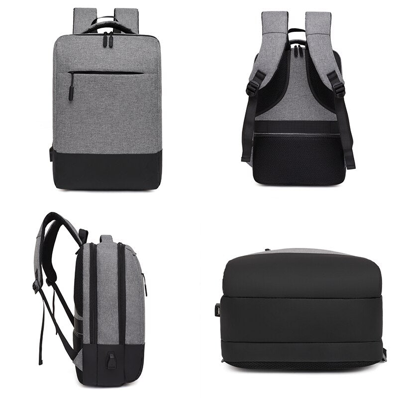Multifunction Backpacks For Men Portable Waterproof Nylon Cloth Bag USB Charging Laptop Rucksack Male Business Casual Bagpack