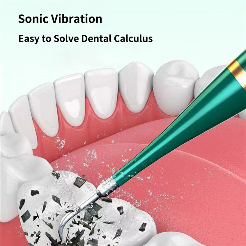 Smart Sonic Dental Scaler Electric Toothbrushes USB Rechargable Adults Toothbrush Dental Calculus Remover Tips Tooth Brush Heads