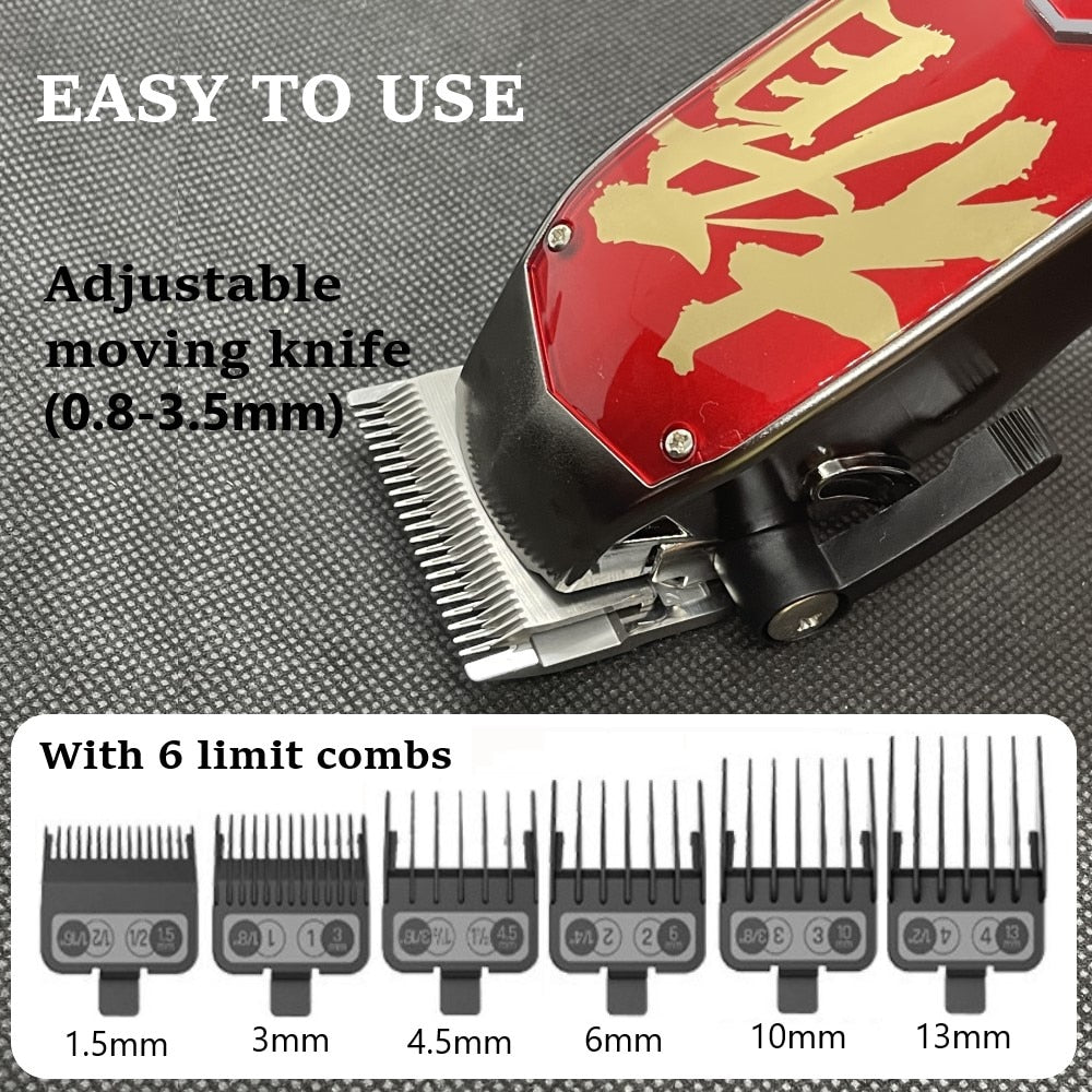 Professional Hair Trimmer for Men Electric Hair Cutting Machine 7000 RPM Barbershop USB Rechargeable