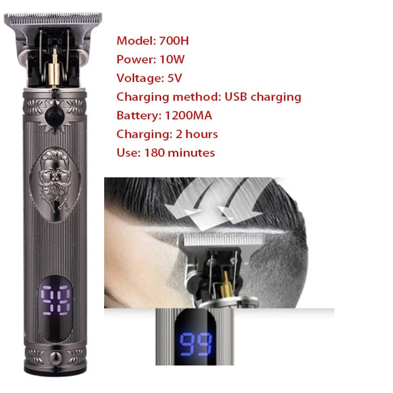Barber Shop Oil Head 0mm Electric Hair Trimmer Professional Haircut Shaver Carving Hair Beard Machine Styling Tool