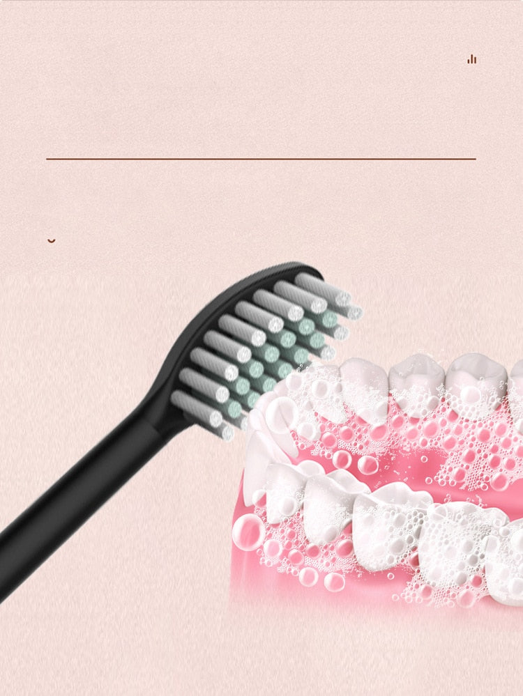 Ultrasonic Electric Toothbrush Rechargeable USB Sonic Automatic Tooth Brush Whitening Oral Hygiene 4 Replacement Head