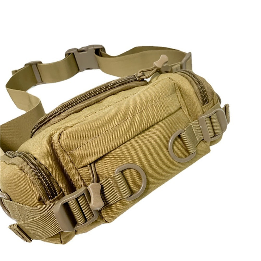 1000D Waterproof Oxford Men's Belt Fanny Pack Shoulder Messenger Bag Tactical Chest Bags