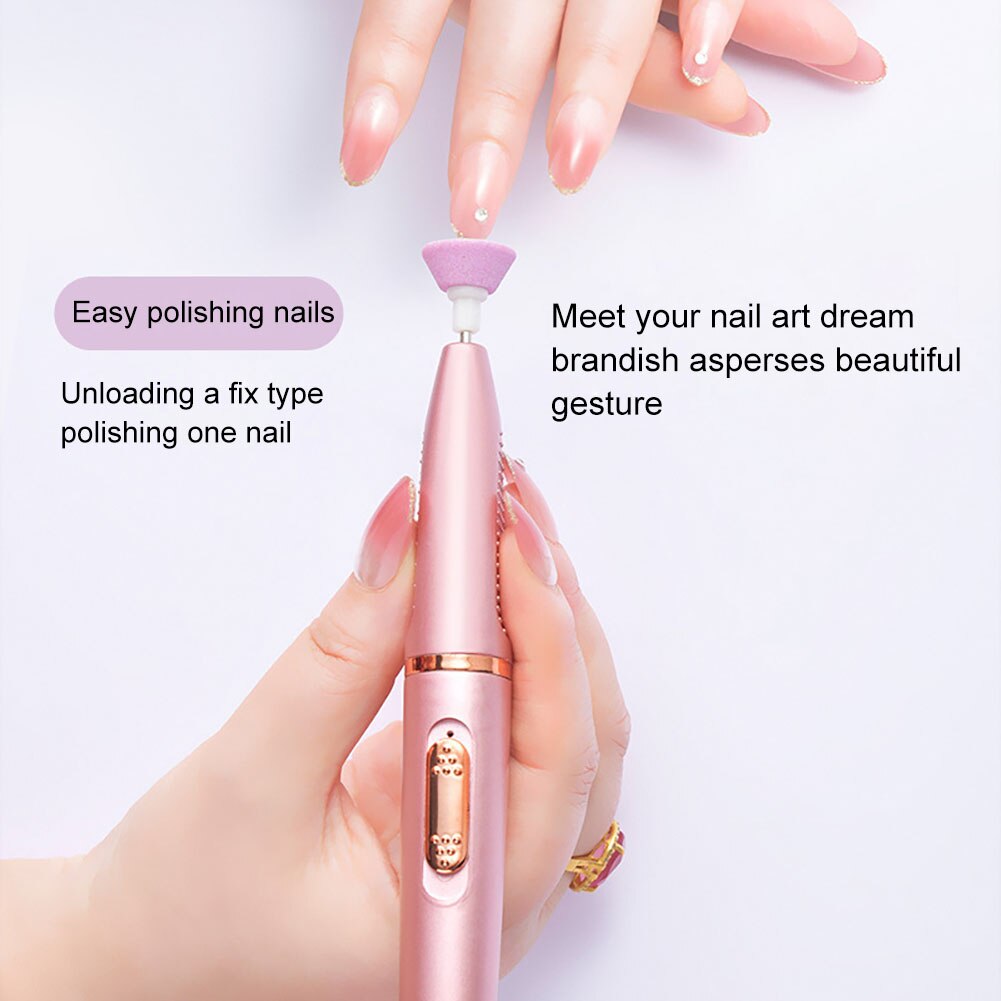 5 in1 Mini Nail Polishing Machine USB Rechargeable Manicure Drill Machine Accessory Pedicure Gel Polish File Buffer Nail Tools