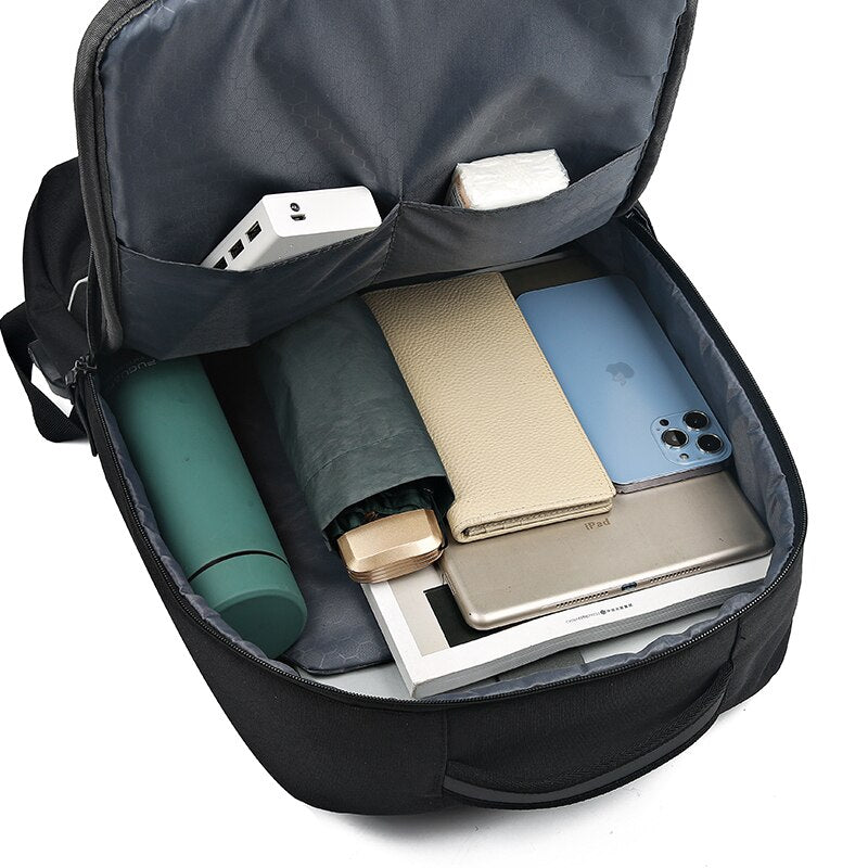 Backpack For Male Business Fashion High-quality Nylon 15.6 Inch Laptop USB Charging Rucksack Man Waterproof Multifunctional