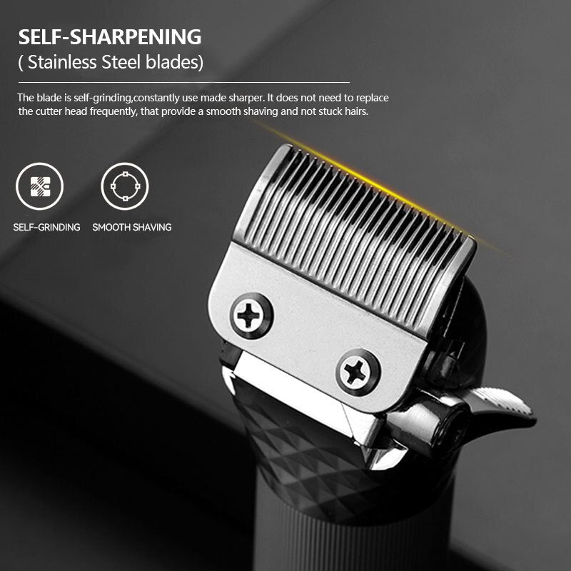 Professional Hair Clipper for Men Cordless Rechargeable Hair Trimmer Barber Clipper Haircutting Beard Grooming Kit 10 Combs
