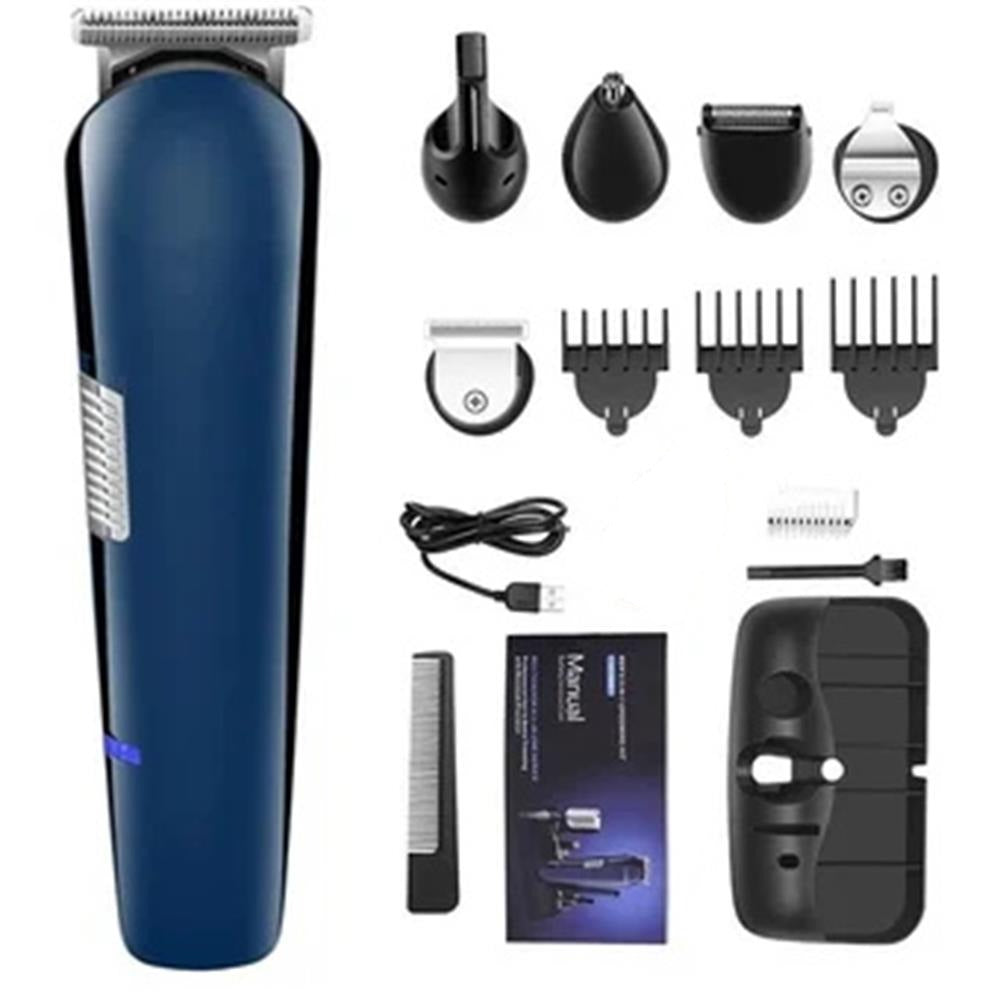 Multifunctional 6 In 1 Hair Clipper Various Cutter Heads Can Be Replaced Wireless Use Razor Not Washable