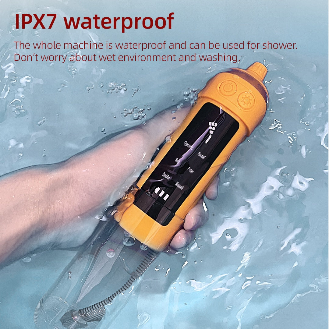 Portable Pull-out Oral Irrigator Dental Water Jet 6 Mode Water Flosser for Teeth Rechargeable 180ML Water Tank Waterproof 4 Tips