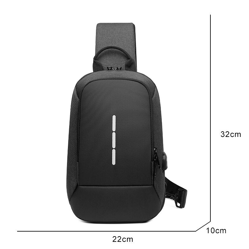 Business Crossbody Backpack For Men Multi-function Waterproof Bags Male Large Capacity Laptop Chest Bags Portable Travel Unisex