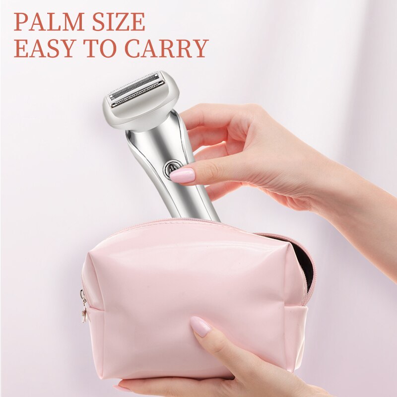 Electric Razor for Women Bikini Trimmer Painless Lady Electric Shaver Wet and Dry Pubic Hair Removal Trimmer for Underarm Arm