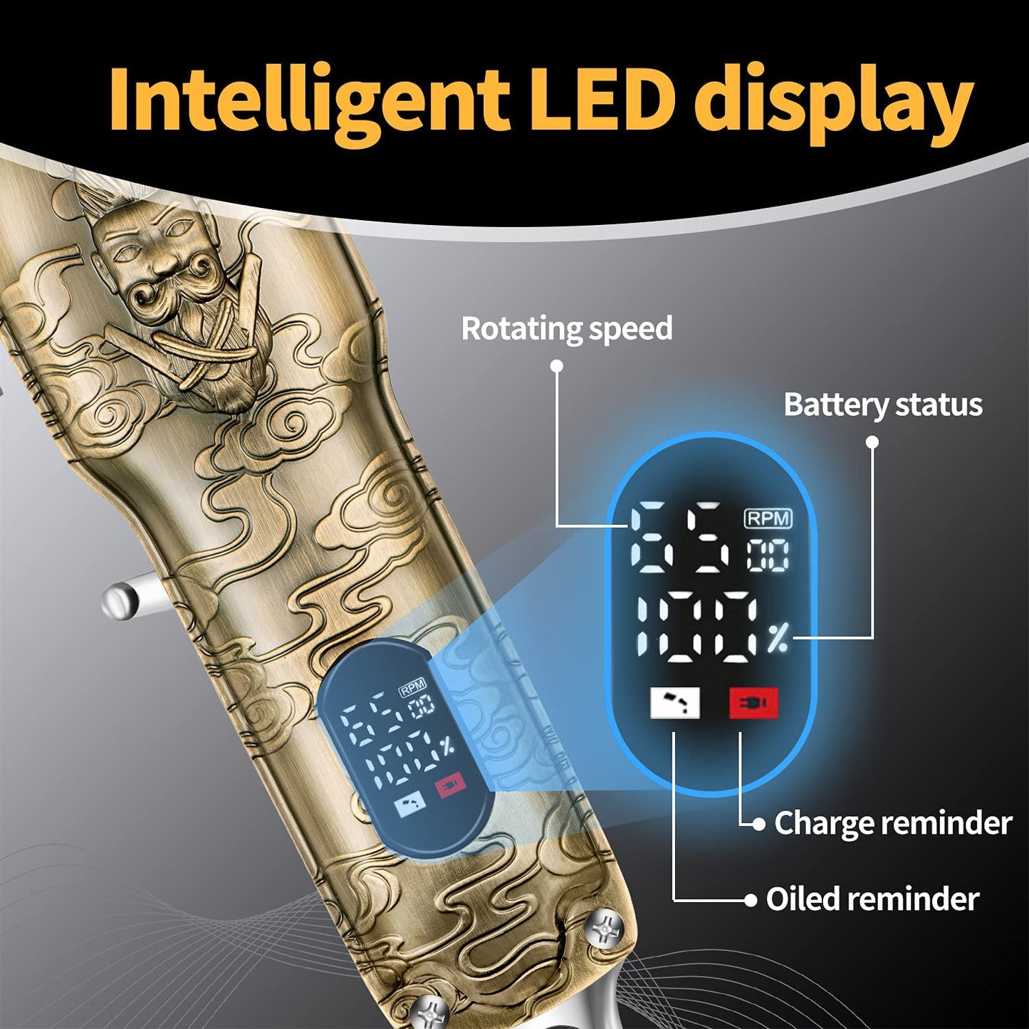 Professional Powerful 10w Hair Clipper Comb Kits Full Metal Shell Electric Beard Hair Trimmer for Men Barber Haircut Machine