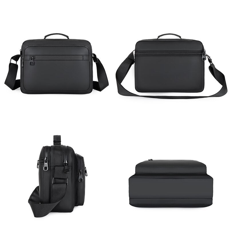 Multifunctional Men's Shoulder Bag New Nylon Fashion Casual Messenger Bag Solid Color Zipper Travel Crossbody Bags For Men