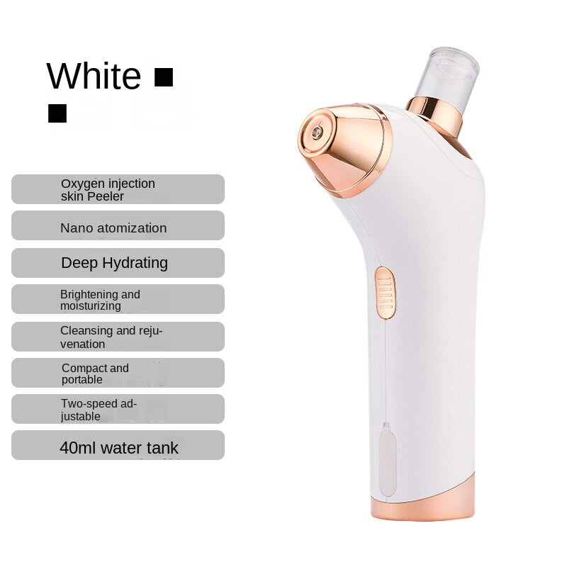 High Pressure Handheld Oxygen Injector Spray Hydration Meter Nano Spray Facial Moisturizing Cleansing Face Beauty Device