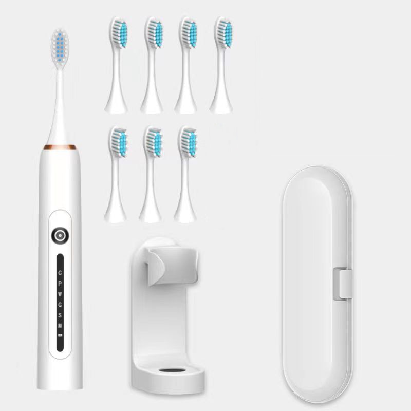 Ultrasonic Sonic Electric Toothbrush USB Charger Smart Teeth Tooth Brush for Adults Whitening IPX7 Waterproof Travel Box Holder