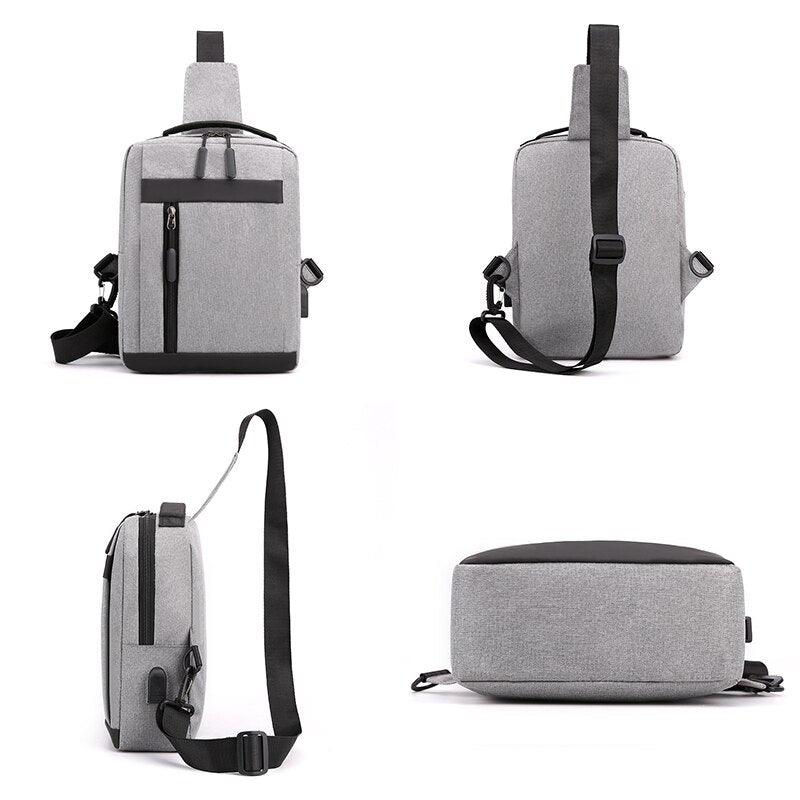 Men's Shoulder Bag Fashion Multifunction Shoulder Bag For Men Husband Crossbody Bags Casual Large Capacity Chest Bag