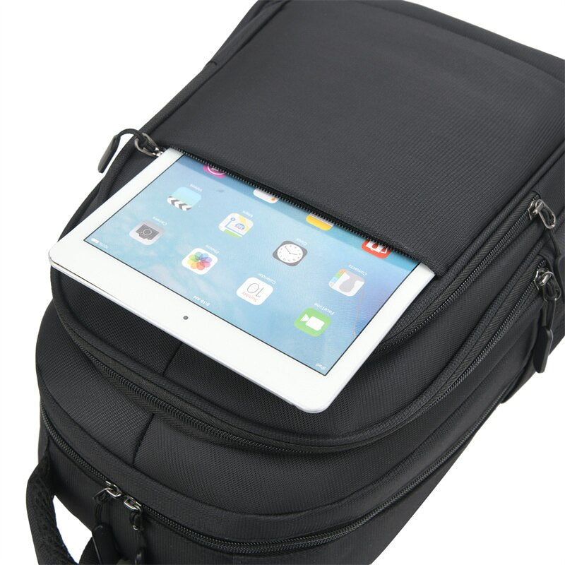 New Backpack For Men Luxury Waterproof Nylon Bag For Laptop 15.6 Inches Business Solid Color Rucksack Man Simple Travel Bagpack