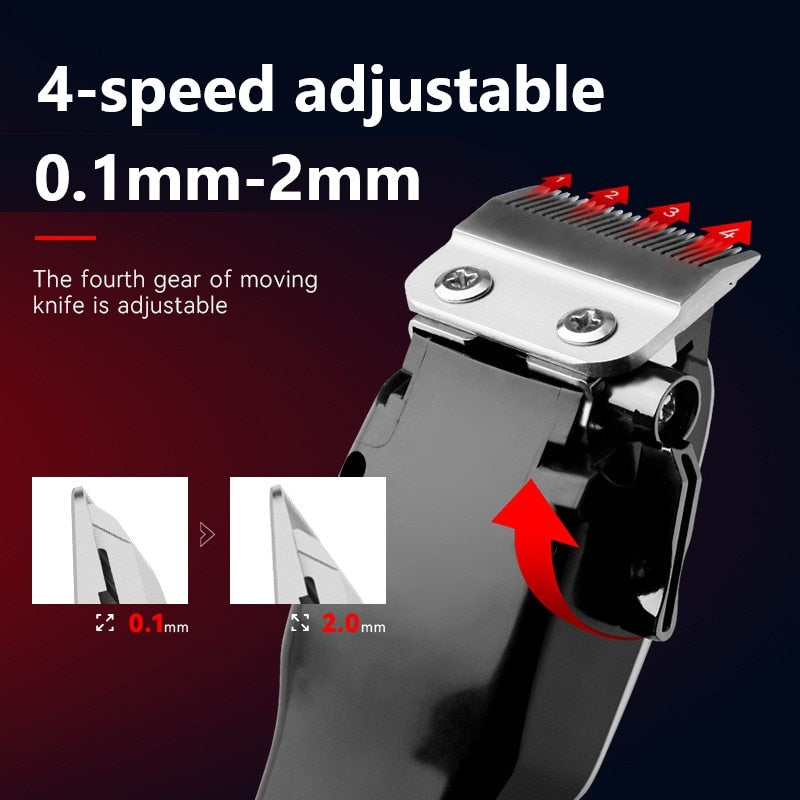 Adjustable Powerful Hair Clipper Barber Electric Hair Trimmer for Men Professional Cordless Hair Cutting Machine