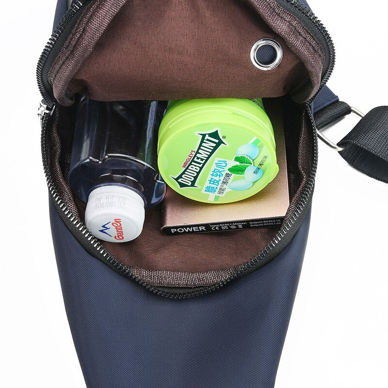 Business Crossbody Bags For Men Multi-function Waterproof Bag Large Capacity USB Charging Laptop Chest Bags Travel Bagpack