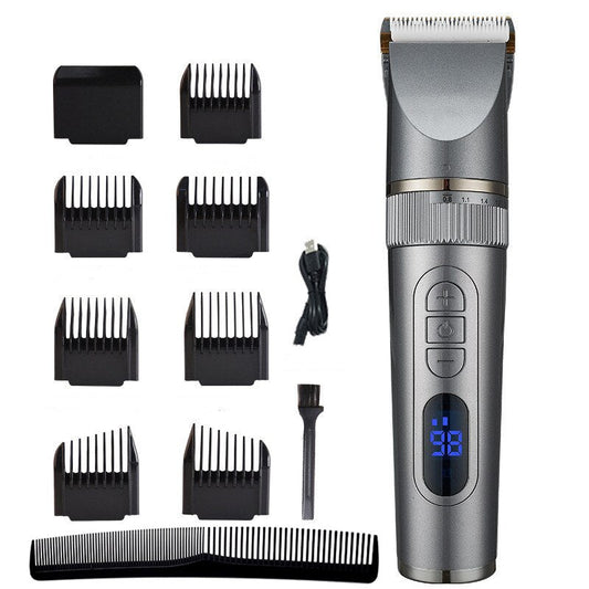 Hair Clipper Professional Electric Trimmer for Men with LED Screen Washable Rechargeable Shaving Hair Trimmer Beard Trimmer