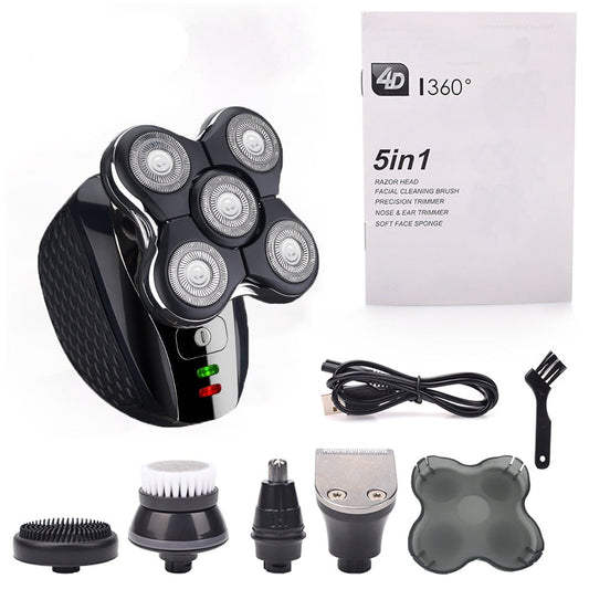 Electric Shaver USB Rechargeable IPX6 Ergonomic Design for Men Women Bald Head Polish Hair Clipper Trimmer