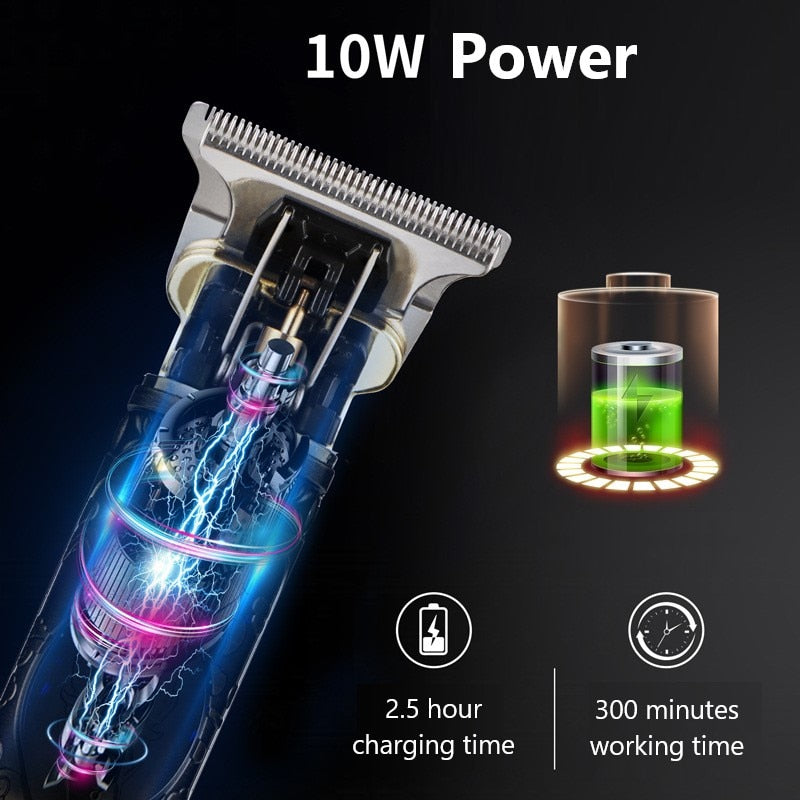 Barber Shop Oil Head 0mm Electric Hair Trimmer Professional Haircut Shaver Carving Hair Beard Machine Styling Tool
