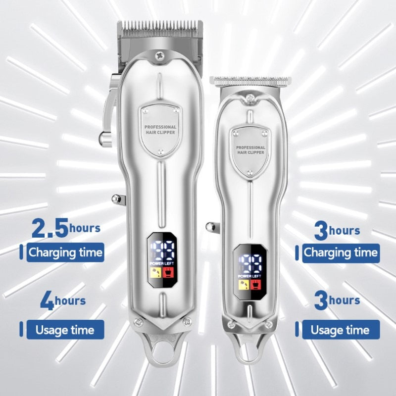 New Cordless Professional Rechargeable Hair Clipper Shaver Grooming Kit Trimmer Beard Razor Hair Cutting Machine Men Kit