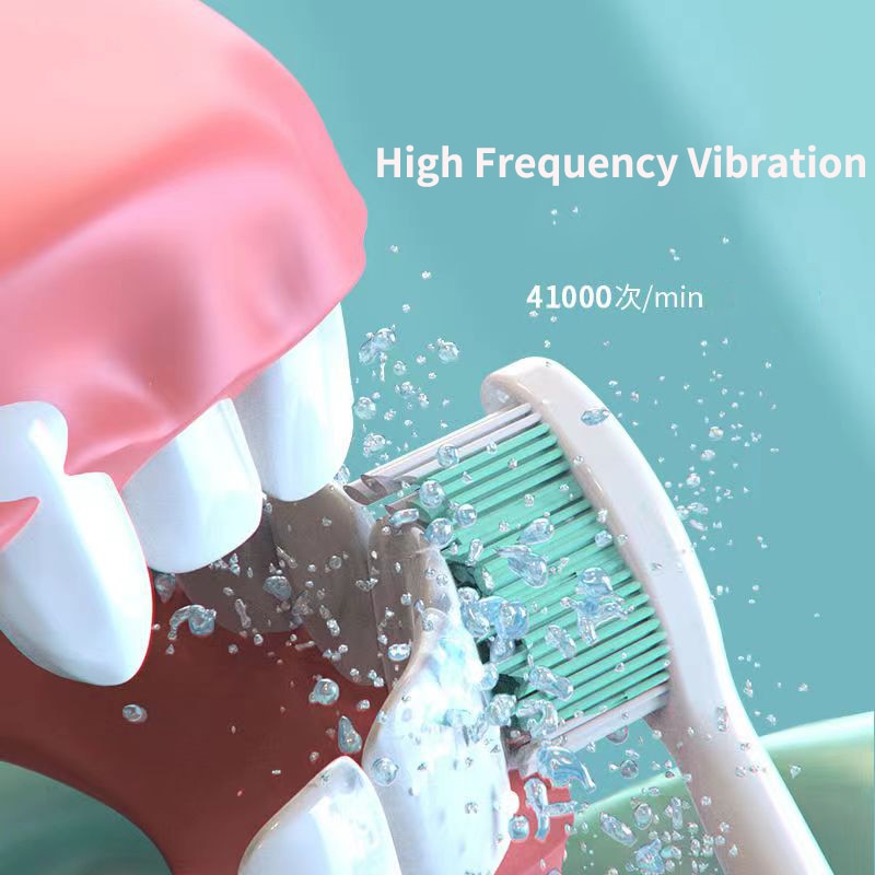 Ultrasonic Sonic Electric Toothbrush for Adults USB Rechargeable Waterproof Electric Teeth Tooth Brushes with 8 Replacement Heads