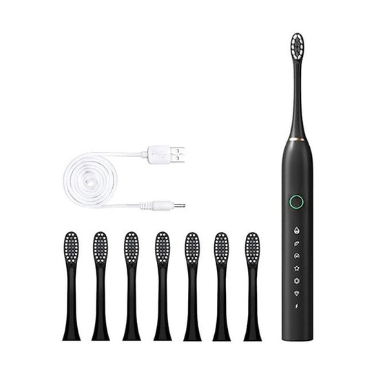 Smart Electric Sonic Toothbrush Rechargeable USB Electronic Teeth Brush IPX7 Waterproof Tooth Whitening Clean 8 Replacement Head