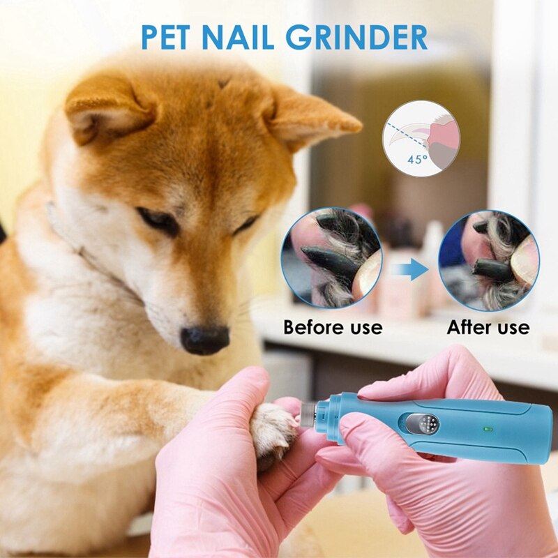 Pet Nail Drill Rechargeable USB Dog Nail Clippers Painless Electric Dog Nail Drill Grooming Trimmer Tool